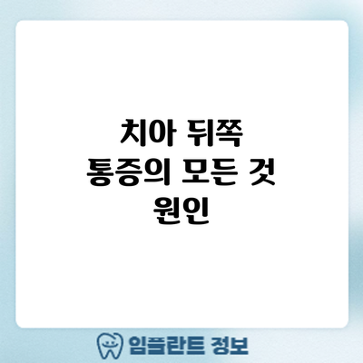 치아 뒤쪽 통증의 모든 것: 원인