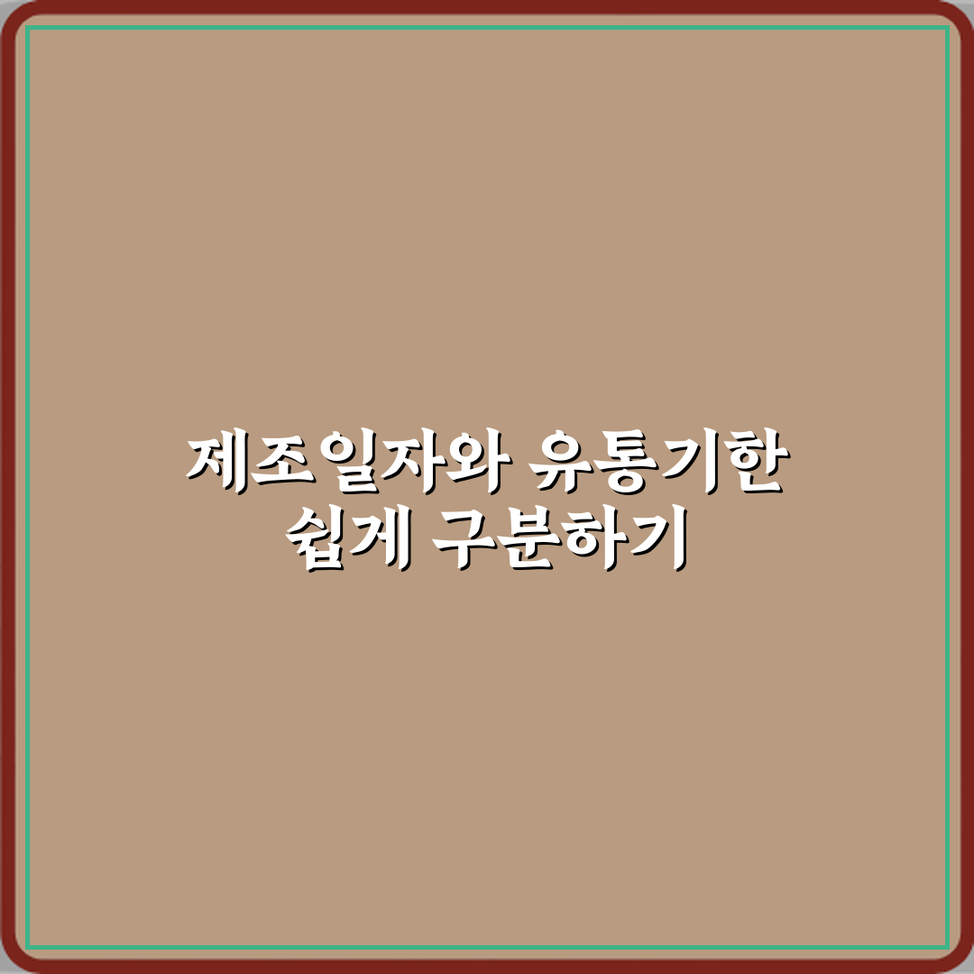 제조일자와 유통기한 차이 한눈에 정리 심층분석 7가지 핵심포인트